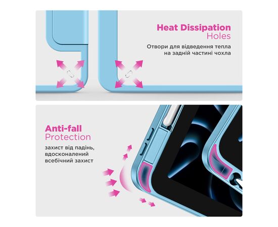 Чехол для планшета Armorstandart Y-Type PEN Redmi Pad Pro / Poco Pad Blue (ARM85543), изображение 7 Чехол для планшета Armorstandart Y-Type PEN Redmi Pad Pro / Poco Pad Blue (ARM85543), изображение 7