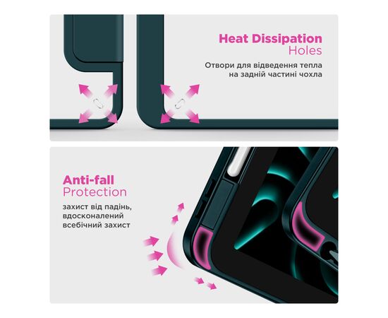 Чохол до планшета Armorstandart Y-Type PEN Redmi Pad Pro / Poco Pad Pine Green (ARM85545), зображення 7 Чохол до планшета Armorstandart Y-Type PEN Redmi Pad Pro / Poco Pad Pine Green (ARM85545), зображення 7