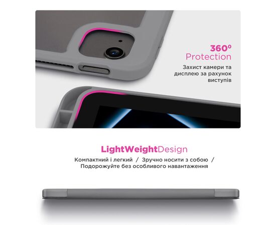 Чохол до планшета Armorstandart Y-Type PEN Samsung Galaxy Tab S10 FE+ Gray (ARM85532), зображення 6 Чохол до планшета Armorstandart Y-Type PEN Samsung Galaxy Tab S10 FE+ Gray (ARM85532), зображення 6