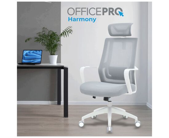Офисное кресло OfficePro Harmony OC310-W-LG-LG (OC310-W-LG-LG), изображение 2 Офисное кресло OfficePro Harmony OC310-W-LG-LG (OC310-W-LG-LG), изображение 2