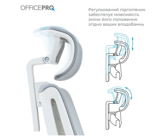 Офисное кресло OfficePro Harmony OC310-W-LG-LG (OC310-W-LG-LG), изображение 5 Офисное кресло OfficePro Harmony OC310-W-LG-LG (OC310-W-LG-LG), изображение 5