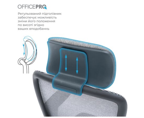Офисное кресло OfficePro Wave OC599-B-DG-DG (OC599-B-DG-DG), изображение 5 Офисное кресло OfficePro Wave OC599-B-DG-DG (OC599-B-DG-DG), изображение 5