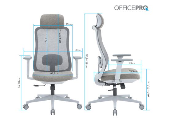 Офисное кресло OfficePro Wave OC599-G-G-G (OC599-G-G-G), изображение 11 Офисное кресло OfficePro Wave OC599-G-G-G (OC599-G-G-G), изображение 11