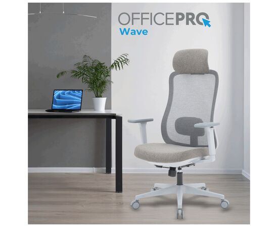 Офисное кресло OfficePro Wave OC599-G-G-G (OC599-G-G-G), изображение 2 Офисное кресло OfficePro Wave OC599-G-G-G (OC599-G-G-G), изображение 2