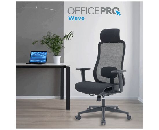 Офисное кресло OfficePro Wave OC670-B-B-B (OC670-B-B-B), изображение 2 Офисное кресло OfficePro Wave OC670-B-B-B (OC670-B-B-B), изображение 2