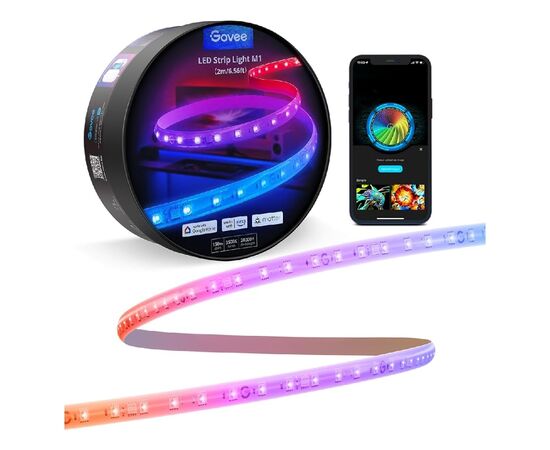 Світлодіодна стрічка Govee H100E LED Compatible extension of H61E1, 1.0m, RGBIC , WI-FI/Bluetooth, white (H100E0D1)