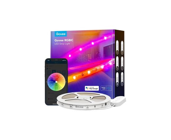 Світлодіодна стрічка Govee H612A S With Protective Coating, 5.0m, RGBICW, WI-FI/Bluetooth, white (H612ACD1)