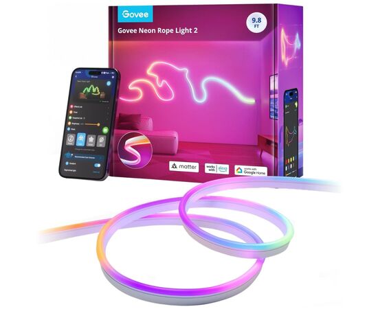 Світлодіодна стрічка Govee H61D3 Neon Rope Light 2, 3.0m, RGBIC, WI-FI/Bluetooth, white (H61D3301)