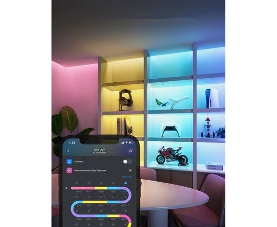 Светодиодная лента Govee H61F5 2 Pro, 5.0m, RGBWWIC, WI-FI/Bluetooth, white (H61F53D1), изображение 3 Светодиодная лента Govee H61F5 2 Pro, 5.0m, RGBWWIC, WI-FI/Bluetooth, white (H61F53D1), изображение 3