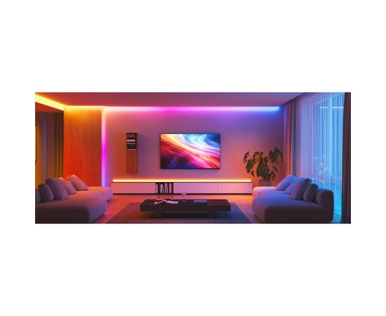 Светодиодная лента Govee H6641 Neon Rope Light for Wall Lining, 5.0m, RGBIC, WI-FI/Bluetooth, white (H66413D1), изображение 3 Светодиодная лента Govee H6641 Neon Rope Light for Wall Lining, 5.0m, RGBIC, WI-FI/Bluetooth, white (H66413D1), изображение 3