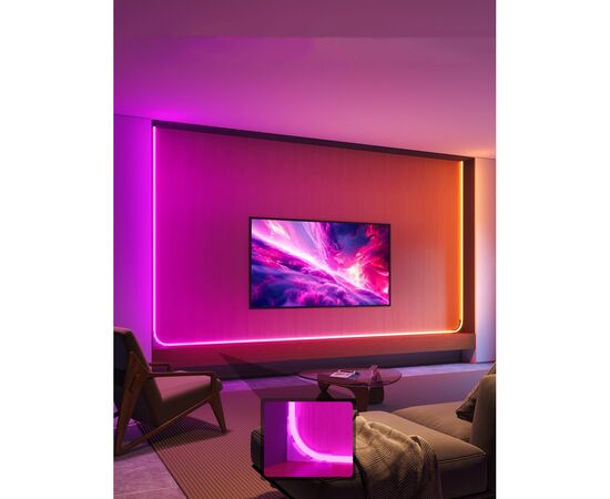 Светодиодная лента Govee H6641 Neon Rope Light for Wall Lining, 5.0m, RGBIC, WI-FI/Bluetooth, white (H66413D1), изображение 6 Светодиодная лента Govee H6641 Neon Rope Light for Wall Lining, 5.0m, RGBIC, WI-FI/Bluetooth, white (H66413D1), изображение 6