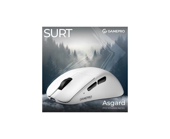 Мышка GamePro Asgard Surt Wireless/Bluetooth/USB White (GM017W), изображение 5 Мышка GamePro Asgard Surt Wireless/Bluetooth/USB White (GM017W), изображение 5