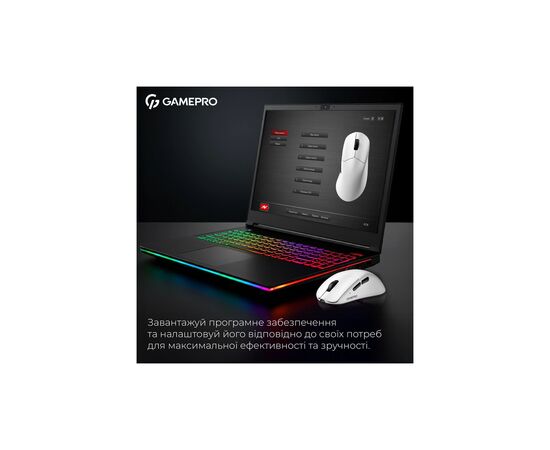 Мышка GamePro Asgard Surt Wireless/Bluetooth/USB White (GM017W), изображение 9 Мышка GamePro Asgard Surt Wireless/Bluetooth/USB White (GM017W), изображение 9