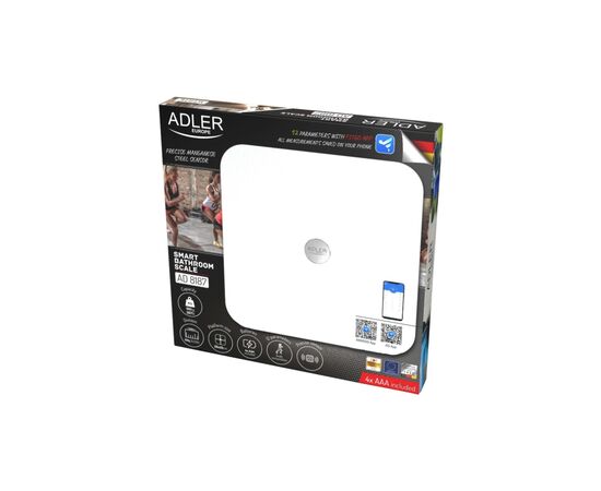 Весы напольные Adler AD 8187 white (AD8187W), изображение 3 Весы напольные Adler AD 8187 white (AD8187W), изображение 3