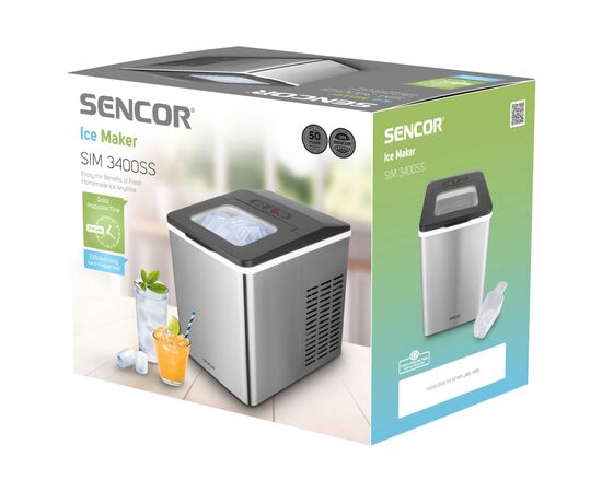 Ледогенератор бытовой Sencor SIM3400SS, изображение 11 Ледогенератор бытовой Sencor SIM3400SS, изображение 11