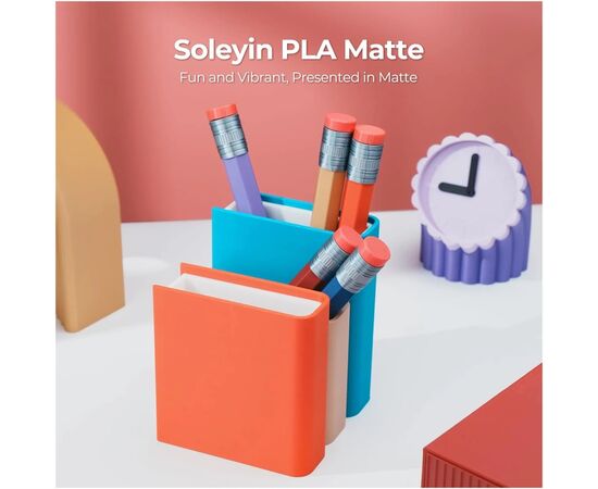 Пластик для 3D-принтера Creality Soleyin matte 1кг, 1.75мм, gray (3301010517), зображення 2 Пластик для 3D-принтера Creality Soleyin matte 1кг, 1.75мм, gray (3301010517), зображення 2