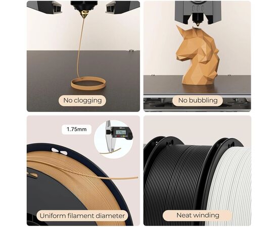 Пластик для 3D-принтера Creality Soleyin matte 1кг, 1.75мм, gray (3301010517), зображення 5 Пластик для 3D-принтера Creality Soleyin matte 1кг, 1.75мм, gray (3301010517), зображення 5