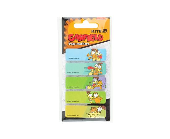 Стікер-закладка Kite паперова з малюнком Garfield, 100 шт, 5х15х50 мм, прямокутна (GF25-480), зображення 2