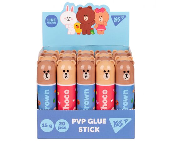 Клей Yes карандаш PVP Line Friends 15г (320291), изображение 3 Клей Yes карандаш PVP Line Friends 15г (320291), изображение 3
