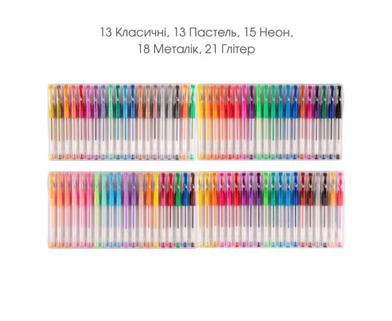 Ручка гелева Yes набір 80 штук (420437), зображення 3 Ручка гелева Yes набір 80 штук (420437), зображення 3