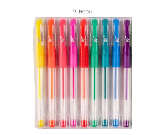 Ручка гелева Yes набір Neon 9 штук (420432), зображення 3 Ручка гелева Yes набір Neon 9 штук (420432), зображення 3
