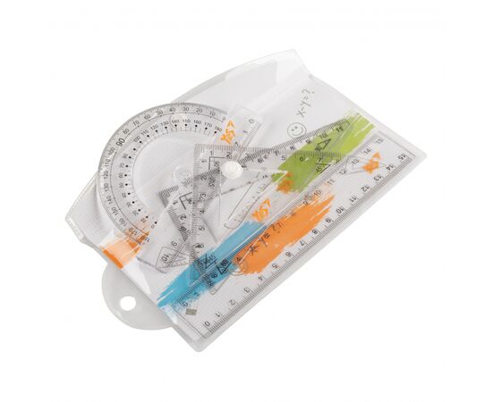 Лінійка Yes набір 4 предмета лінійка 15 см в ПВХ чохлi (370512), зображення 2 Лінійка Yes набір 4 предмета лінійка 15 см в ПВХ чохлi (370512), зображення 2
