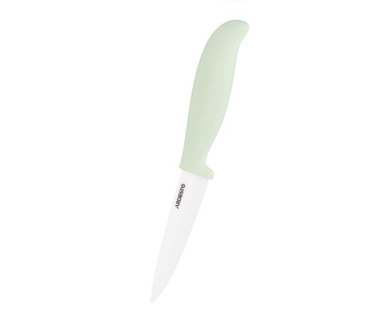 Кухонный нож Ardesto Fresh 10см, кераміка, пластик, зелений світлий (AR2120GE)