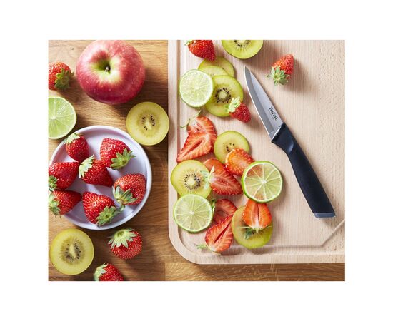Набір ножів Tefal Essential 3шт, нержавіюча сталь, пластик, чорний (K2219455), зображення 6 Набір ножів Tefal Essential 3шт, нержавіюча сталь, пластик, чорний (K2219455), зображення 6