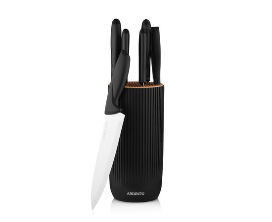 Набор ножей Ardesto Gemini 7 предметів, чорний (AR2107BL)
