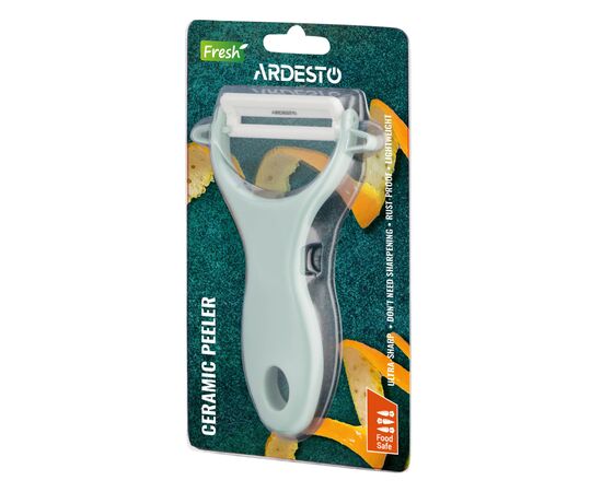 Овощечистка Ardesto Fresh, кераміка, пластик, зелений світлий (AR2101GE), изображение 3 Овощечистка Ardesto Fresh, кераміка, пластик, зелений світлий (AR2101GE), изображение 3