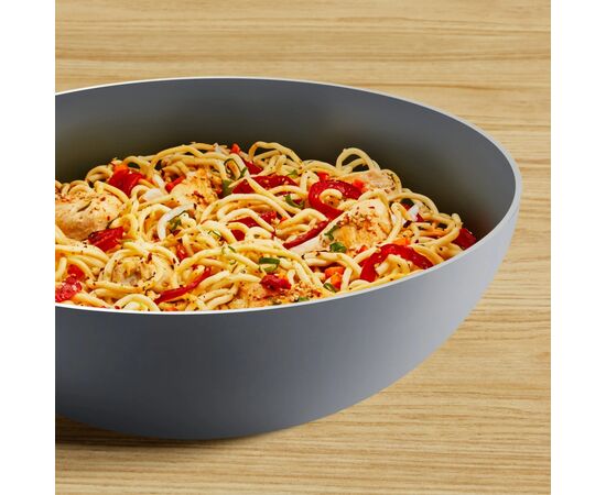 Сковорода Tefal ВОК Halo 28 см, алюміній, бакеліт, сірий (C3121953), зображення 2 Сковорода Tefal ВОК Halo 28 см, алюміній, бакеліт, сірий (C3121953), зображення 2