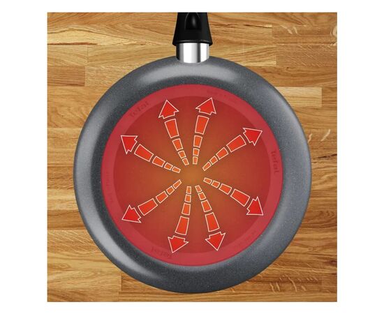 Сковорода Tefal ВОК Hard Stone 28 см, алюміній, бакеліт, сірий (D4561932), изображение 4 Сковорода Tefal ВОК Hard Stone 28 см, алюміній, бакеліт, сірий (D4561932), изображение 4