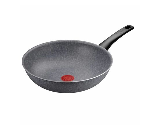 Сковорода Tefal ВОК Hard Stone 28 см, алюміній, бакеліт, сірий (D4561932)