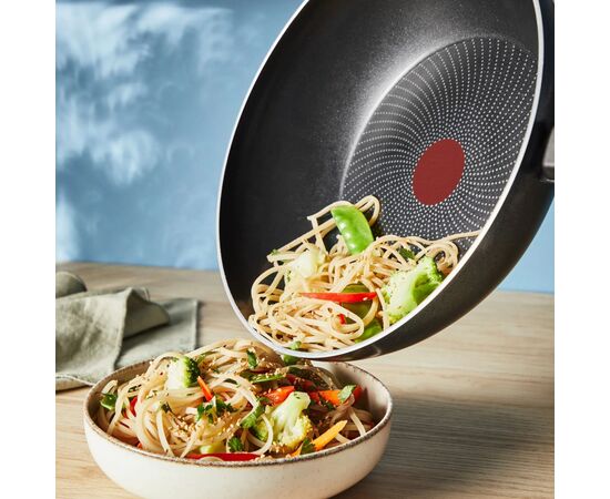 Сковорода Tefal ВОК So'' Light, 28 см, алюміній, бакеліт, чорний (H0561942), зображення 2 Сковорода Tefal ВОК So'' Light, 28 см, алюміній, бакеліт, чорний (H0561942), зображення 2