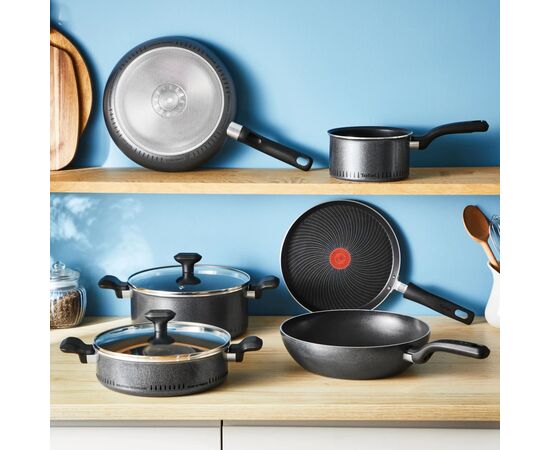 Сковорода Tefal ВОК So'' Light, 28 см, алюміній, бакеліт, чорний (H0561942), зображення 4 Сковорода Tefal ВОК So'' Light, 28 см, алюміній, бакеліт, чорний (H0561942), зображення 4