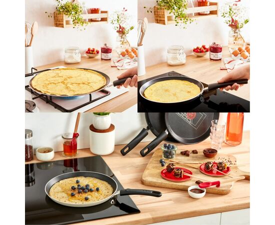 Сковорода Tefal Halo для млинців 25 см, алюміній, бакеліт, сірий (C3123853), изображение 3