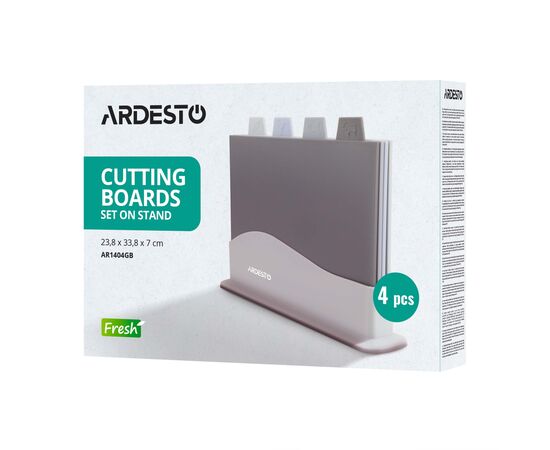 Разделочная доска Ardesto Fresh набір 4 шт на підставці (AR1404GB), изображение 5 Разделочная доска Ardesto Fresh набір 4 шт на підставці (AR1404GB), изображение 5