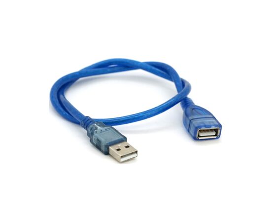 Дата кабель USB 2.0 AM/AF 0.5m transparent blue Voltronic (YT-AM/AF-0,5TBL), изображение 2 Дата кабель USB 2.0 AM/AF 0.5m transparent blue Voltronic (YT-AM/AF-0,5TBL), изображение 2