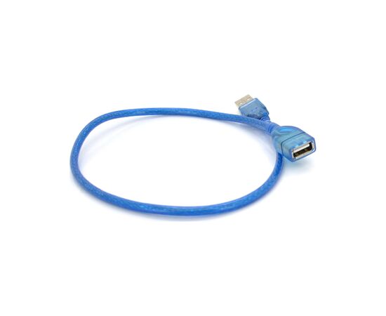 Дата кабель USB 2.0 AM/AF 0.5m transparent blue Voltronic (YT-AM/AF-0,5TBL), изображение 3 Дата кабель USB 2.0 AM/AF 0.5m transparent blue Voltronic (YT-AM/AF-0,5TBL), изображение 3