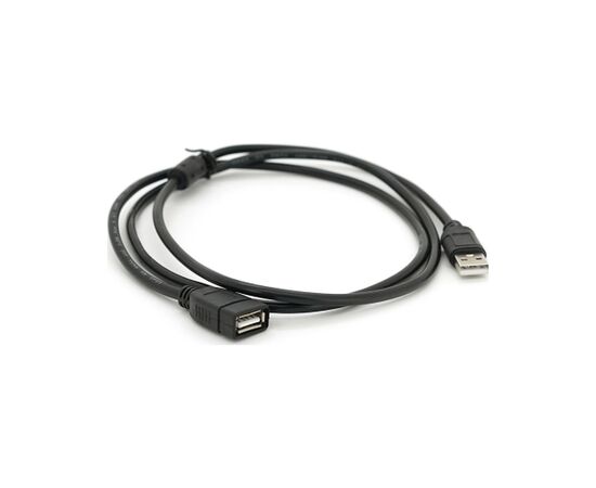 Дата кабель USB 2.0 AM/AF 1.5m ferrite black Voltronic (YT-AM/AF-1.5B)