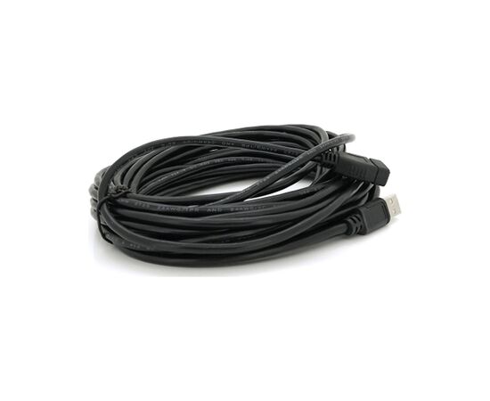 Дата кабель USB 2.0 AM/AF 10.0m ferrite black Voltronic (YT-AM/AF-10BL), изображение 2