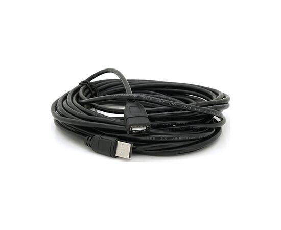 Дата кабель USB 2.0 AM/AF 10.0m ferrite black Voltronic (YT-AM/AF-10BL)