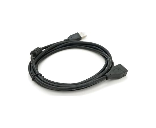 Дата кабель USB 2.0 AM/AF 2.0m ferrite black Voltronic (YT-AM/AF-2.0B)