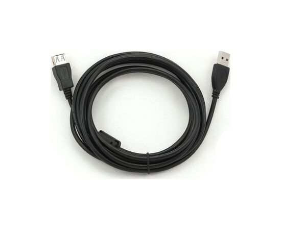 Дата кабель USB 2.0 AM/AF 3.0m ferrite black Voltronic (YT-AM/AF-3.0B)