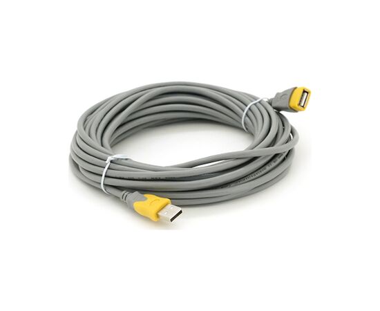 Дата кабель USB 2.0 AM/AF 10.0m UF-104 grey yellow VEGGIEG (YT-AM/AF-UF-104)