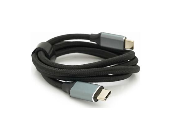 Дата кабель USB-C to USB-C 1.0m USB 3.2 Gen2 100W 10Gbps 4K60Hz black Voltronic (YT-TC-TC-B-1m), изображение 2