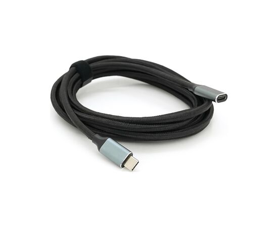 Дата кабель USB-C M/F 3.0m USB 3.2 Gen2 100W 10Gbps 4K60Hz black Voltronic (YT-TC-TC-EXB-3m), изображение 2