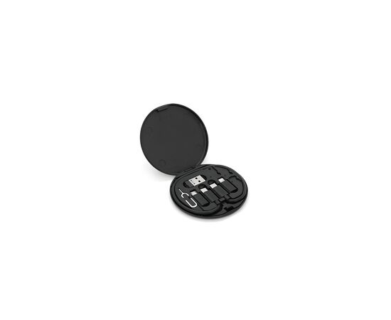 Дата кабель USB charging cable set Treasure box 0.2m 60w black Voltronic (Data Cable Set/60B)