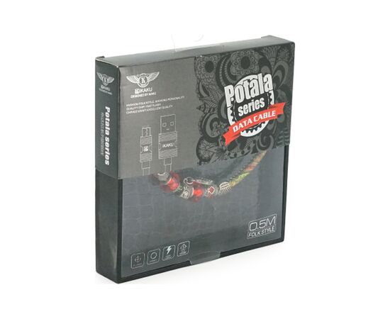 Дата кабель USB 2.0 AM to Micro 5P 0.5m 2.4A red iKAKU (YT-iK/PT-MR), изображение 3