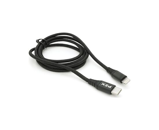 Дата кабель USB-C to Lightning 1.2m 2.1A black PZX (YT-PZX/V-109-M+L/B), изображение 2 Дата кабель USB-C to Lightning 1.2m 2.1A black PZX (YT-PZX/V-109-M+L/B), изображение 2
